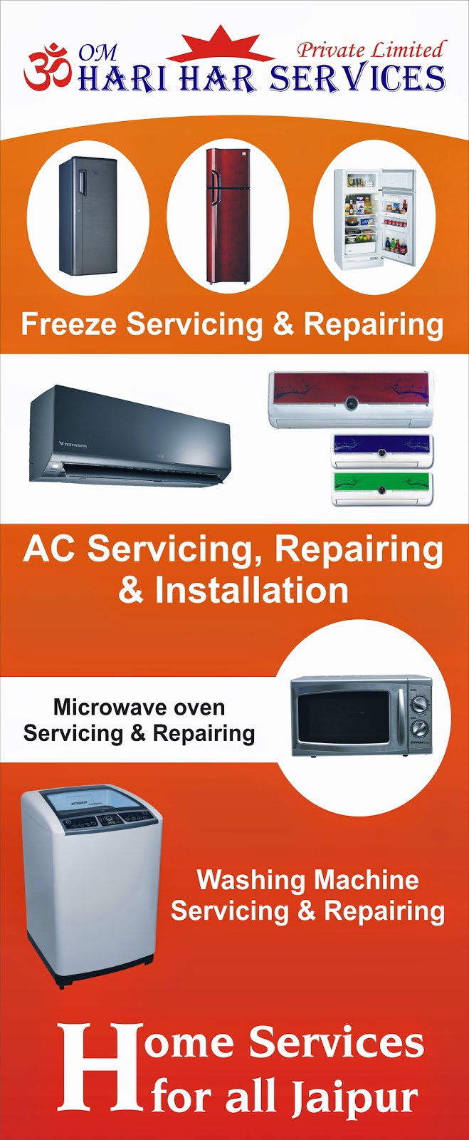 AC/fridge/washing machine/Microwave/led,lcd tv/ etc. Repair Center