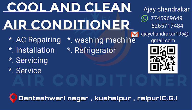 Cool and clean Air conditioner and refrigerate - AC Service in Kushalpur, Raipur