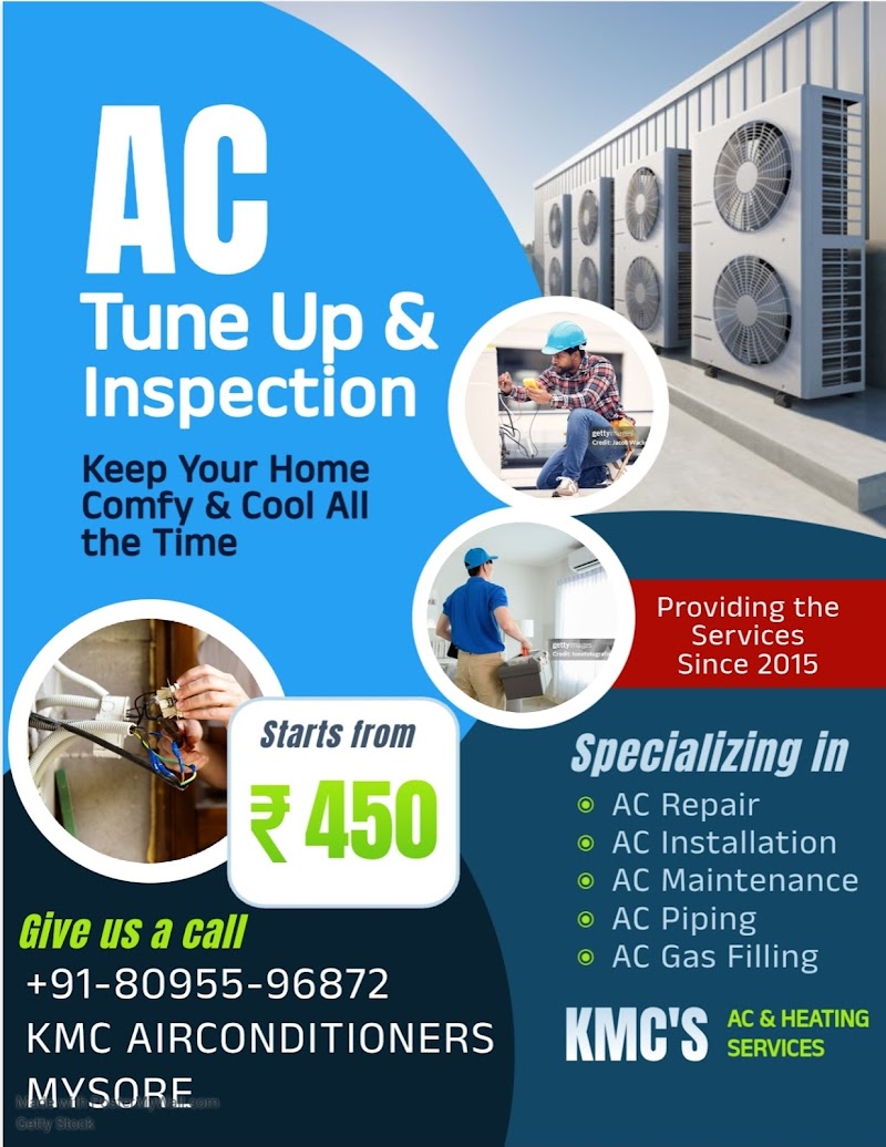 KMC AIR CONDITIONERS ಕೆ ಎಂ ಸಿ ಏರ್ ಕಂಡೀಷನರ್ಸ್ - AC Service in Manchegowdana koppalu, Mysuru