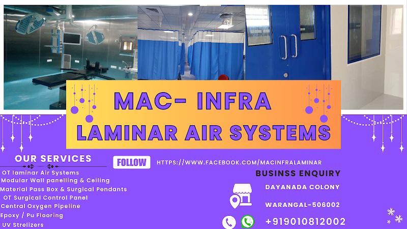 Mac- Infra Laminar Air Systems | Modular operation theatre service| Surgical Pendants - AC Service in Dayanand Colony, Warangal