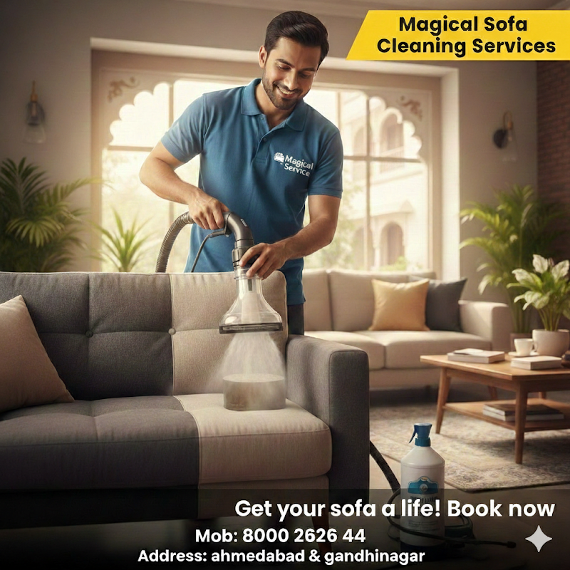 MAGICAL SOFA CLEANING & AC SERVICE ✨ BEST SOFA CLEANING IN AHMEDABAD & GANDHINAGAR - AC Service in Nikol, Ahmedabad