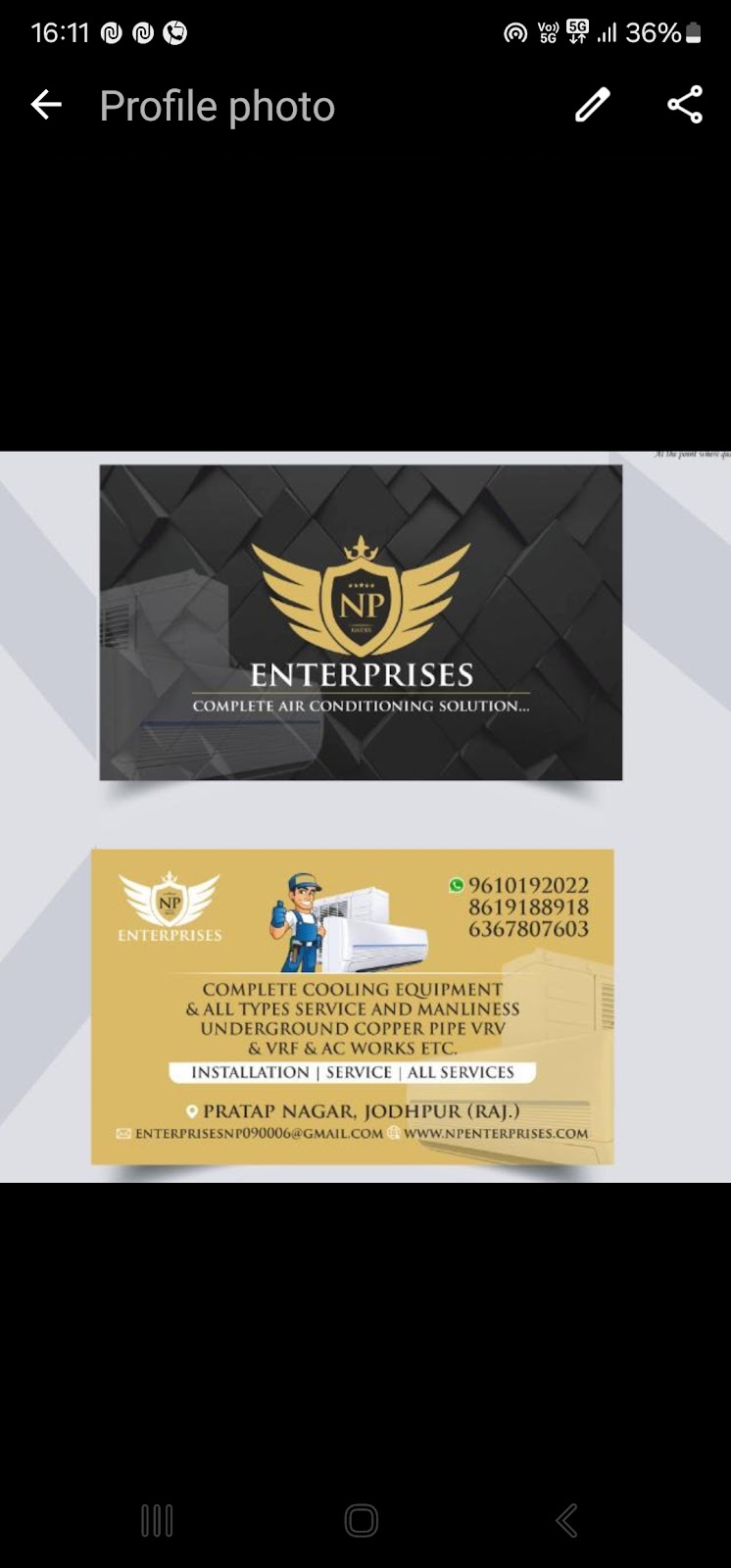 Np Enterprise - AC Service in U.I.T Colony, Jodhpur