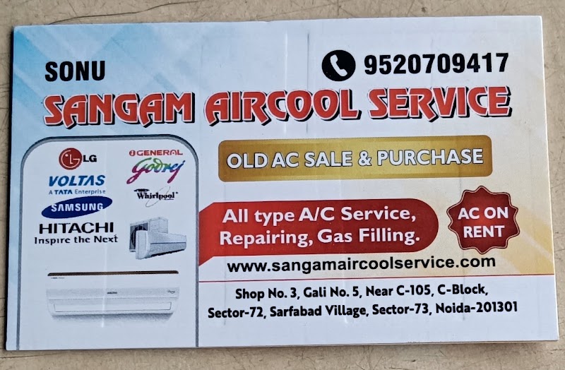 Sangam Aircool Service--Ac Service in Noida/Ac Gas Filling in Noida/Ac Installation in Noida/Ac Repair in Noida